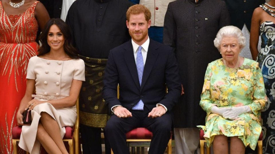 Ilustrační foto: Meghan, Harry a Alžběta II.